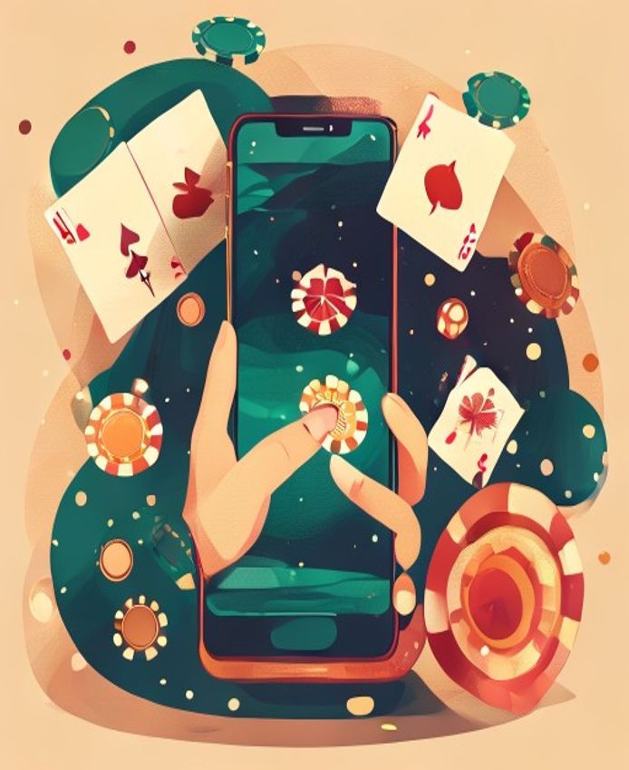 Player enjoying PK Casino Games slots on a smartphone screen